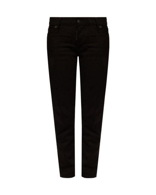 DSquared² Black Logo Print Trousers