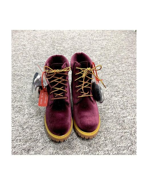 Timberland Purple Straps And Ankle Boots for men