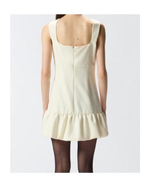 Pinko White Short Flared Sleeveless Dress