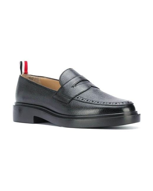 Thom Browne Black Penny Bar Loafers