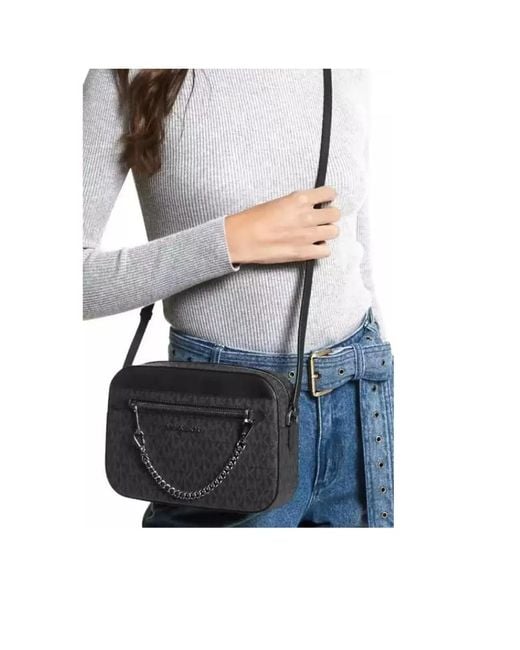 Michael Kors Black Zipper Shoulder Bag