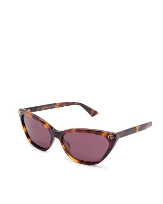 Gucci Pink Eyewear Cat-Eye Frame Sunglasses