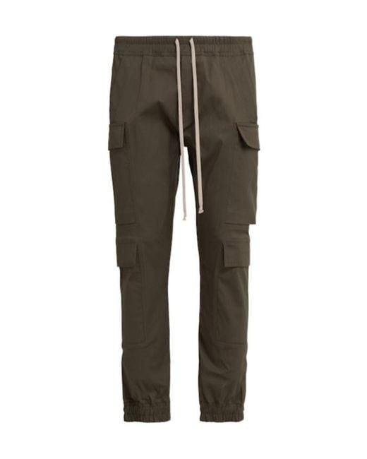 Rick Owens Gray Cotton Pants for men