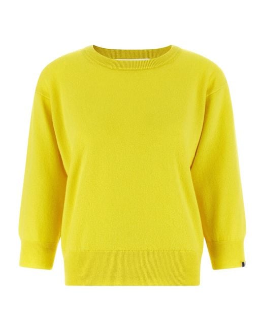Extreme Cashmere Yellow N398 Jewel Crew Neck Sweater