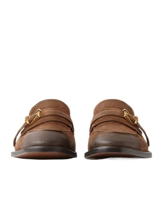 Versace Brown Primo Crosta Loafers for men