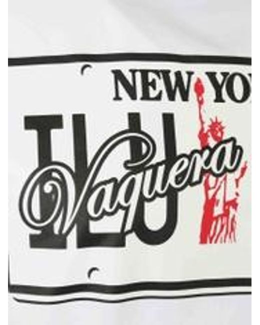 DSquared² White Logo Printed Crewneck T-Shirt for men