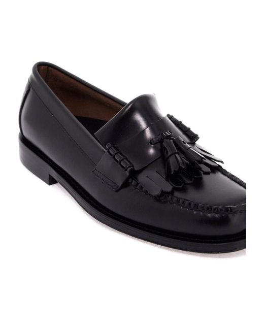 G.H.BASS Black Esther Kiltie Weejuns Tassel Detailed Loafers for men