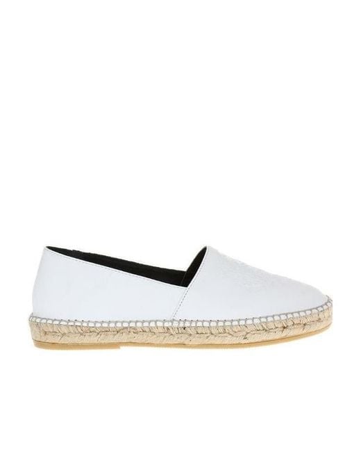 KENZO White Tiger Head Pattern Straw Woven Business Casual Shoes for men