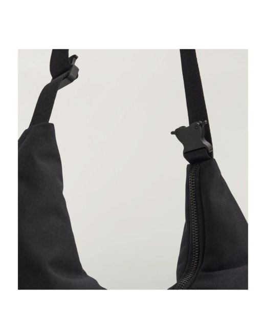 Y-3 Black Crescen Hobo Shoulder Bag