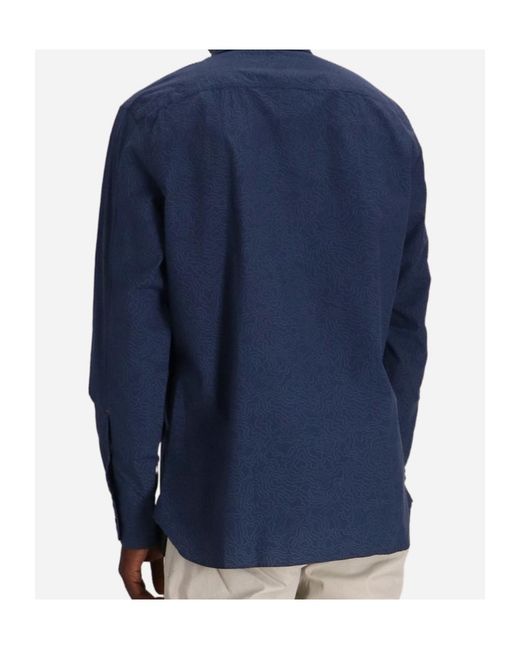 Boss Blue Long-Sleeved Shirt for men
