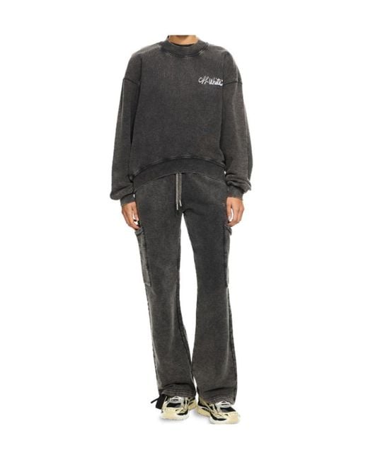 Off-White c/o Virgil Abloh Black Graffiti Logo Sweatshirt