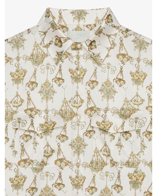 Givenchy Natural Chandelier Printed Long-Sleeved Shirt for men