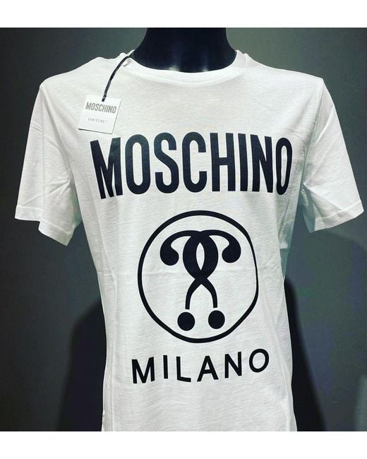 Moschino White Logo Details Short-Sleeved T-Shirt
