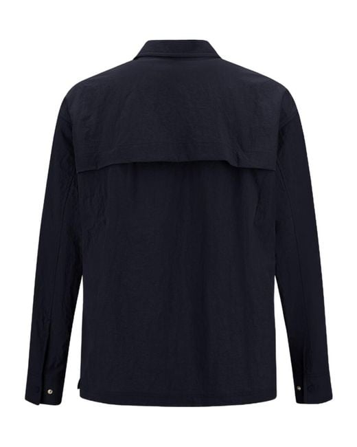 Herno Black Laminar Boxy Zip-Pocket Jacket for men