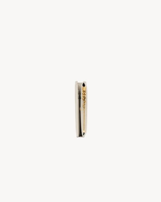 Saint Laurent White Bifold Wallet