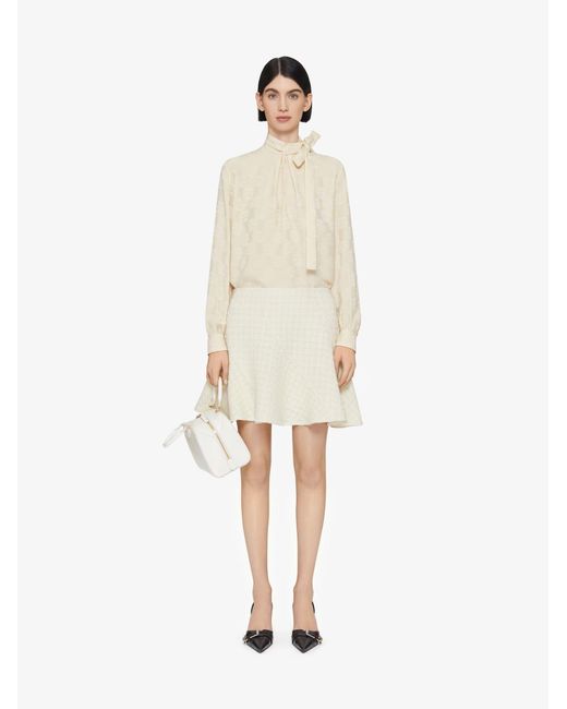 Givenchy Natural 4G Jacquard Long-Sleeved Blouse