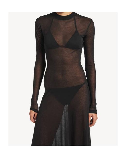 Balenciaga Black Long Sleeve Maxi Dress