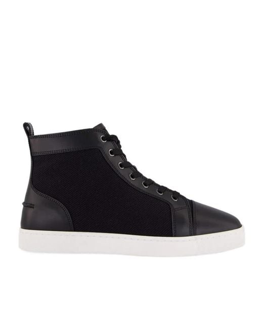 Christian Louboutin Black Lace-Up Fastening Sneakers for men
