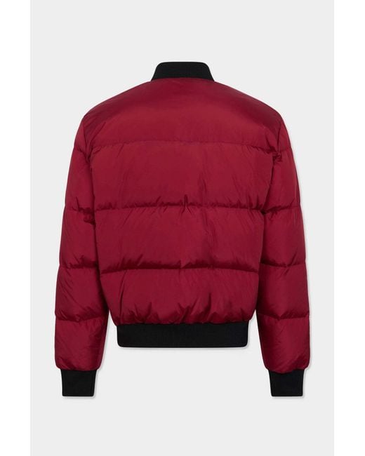 DSquared² Red Easy Down Bomber Jacket for men