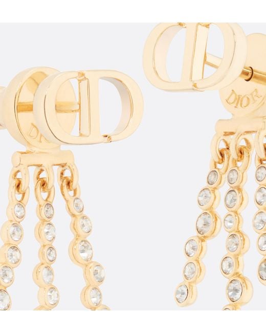 Dior White Petit Cd Earrings