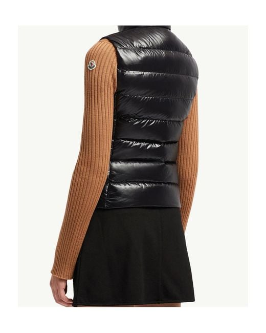 Moncler Black Ghany Down Vest for men