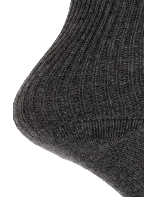 Lisa Yang Black Zera Ribbed Socks