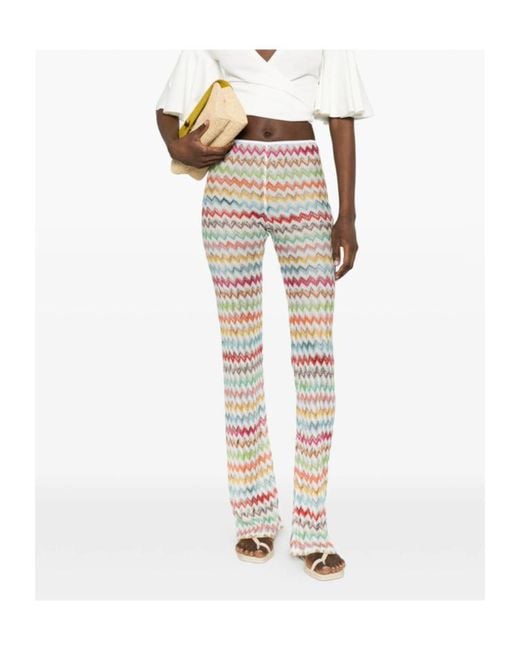 Missoni White Zigzag Trousers