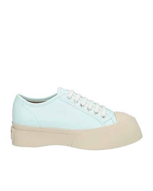 Marni Blue Minimal Leather Sneakers