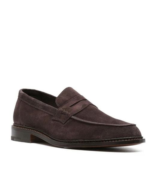 Tricker's Brown Sonny Penny Leather Sneakers for men
