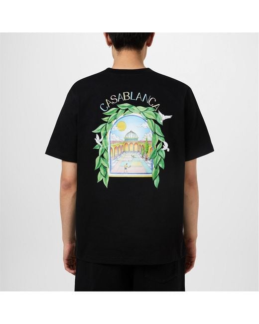 Casablanca Black Short-Sleeved T-Shirt for men