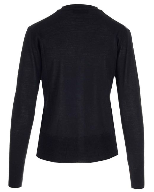 Vivienne Westwood Blue Logo Embroidered Knitted Cardigan