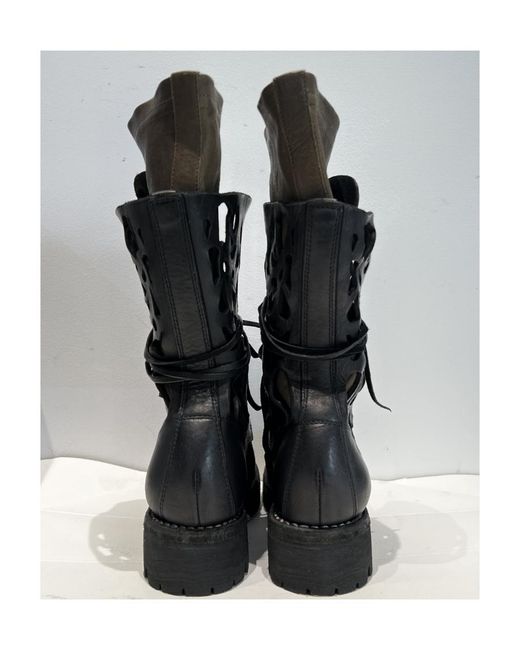 Guidi Black Hollow Short Boots