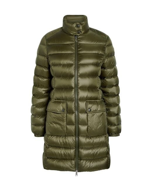 Moncler Green Genet Padded Shell Coat