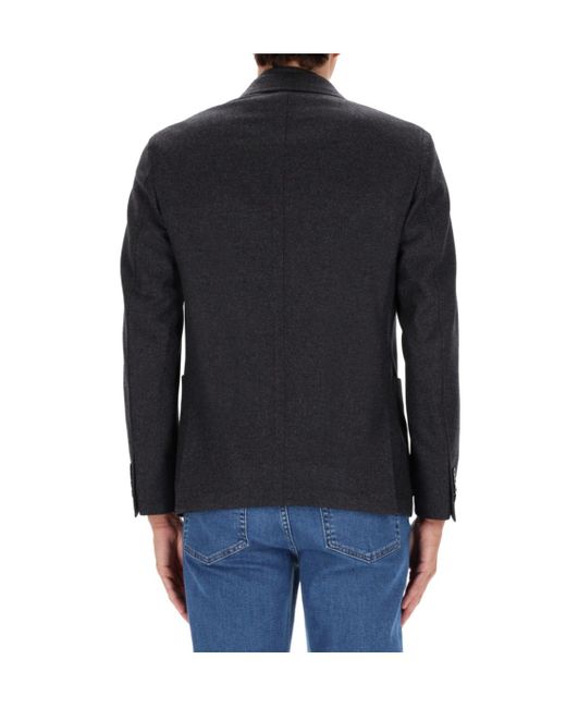 Zegna Blue Long Sleeve Single-Breasted Jacket for men