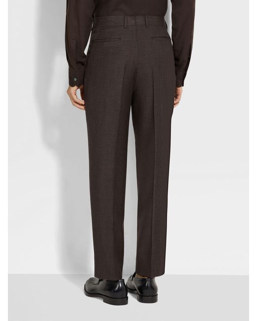 Zegna Gray Straight-Leg Tailored Trousers for men