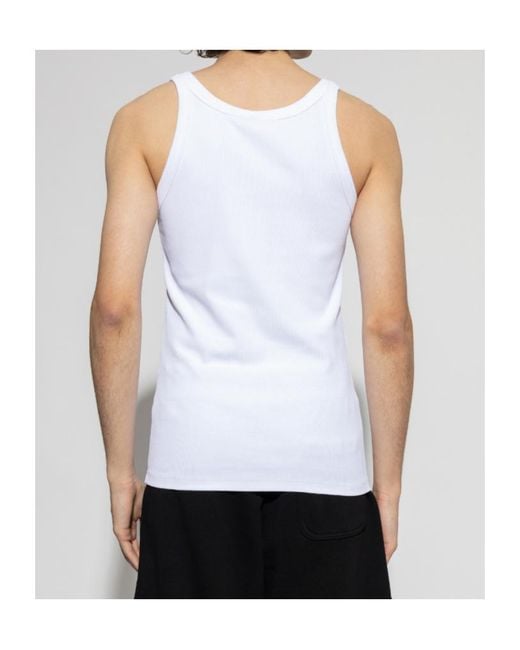 DIESEL White Crew Neck Vest for men