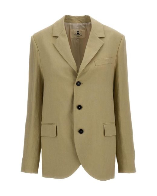 Barena Green Single Breasted Jacket
