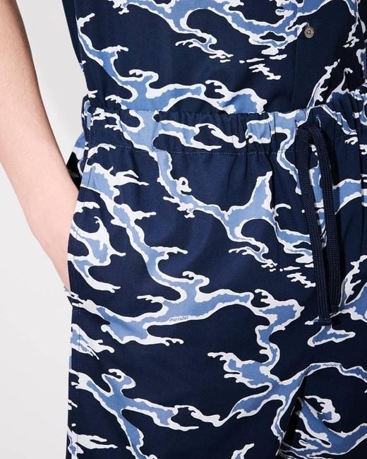 KENZO Blue Ocean Camo' Elasticated Short for men