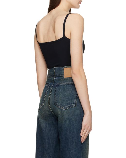 MM6 by Maison Margiela Black Strapped Stretched Boysuit