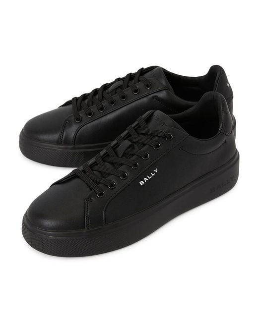 Bally Black Lace-Up Low-Top Casual Shoes for men