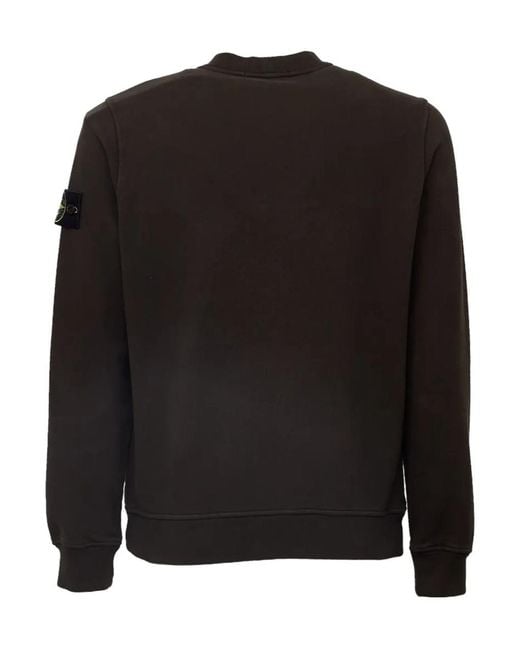 Stone Island Black Button-Pocket Logo-Patch Sweater for men