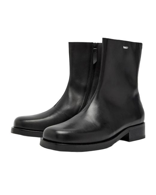 Our Legacy Black Camion Leather Ankle Boots for men
