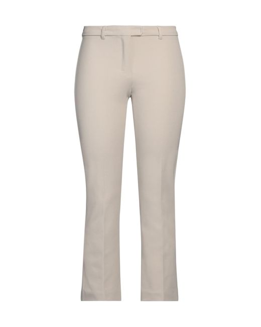 Max Mara Gray Solid Twill Pants
