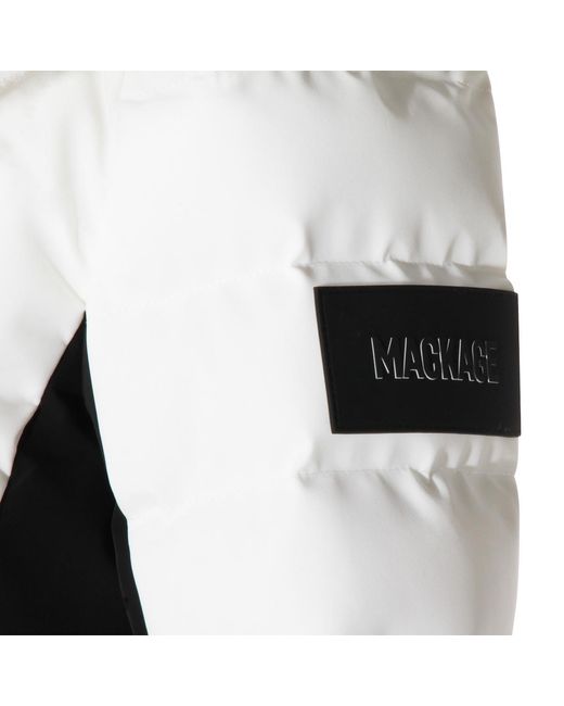 Mackage White Belted-Waist Ski Jacket