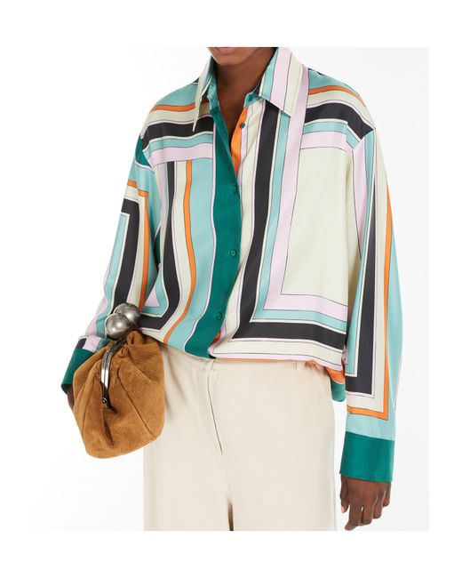 Weekend by Maxmara Green Formia Multicolored Shirt