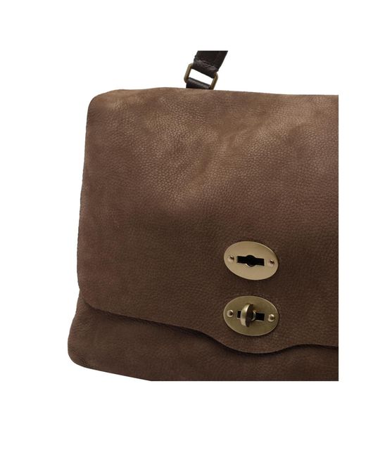 Zanellato Brown Flap Shoulder Bag
