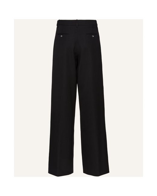 Magda Butrym Black Wide-Leg Wool Trousers