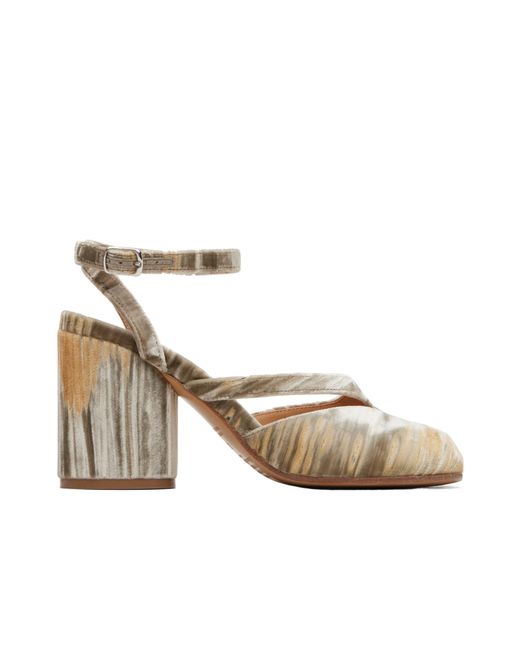 Maison Margiela Natural 80Mm Tabi Ankle-Strap Sandals