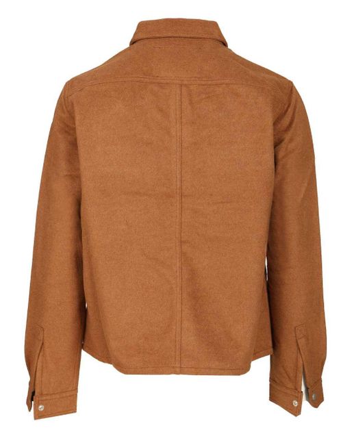 Rick Owens Brown Concordians Cropped Outershirt for men