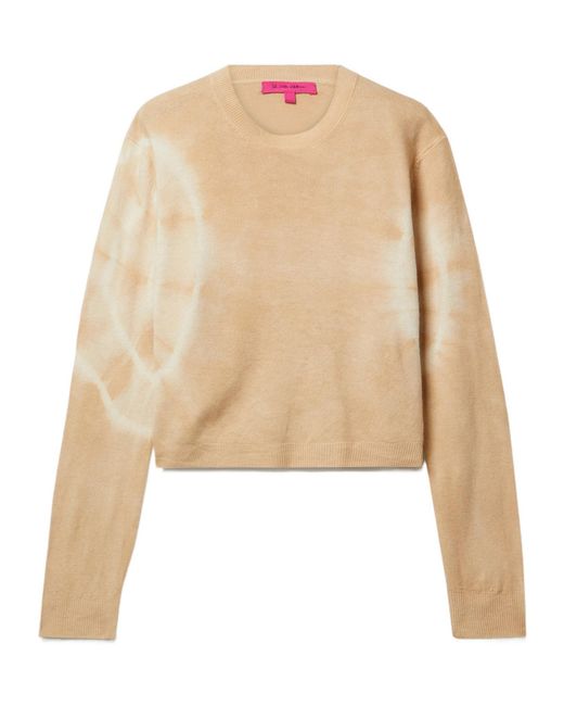 The Elder Statesman Natural Tie-Dye Long-Sleeve Sweater